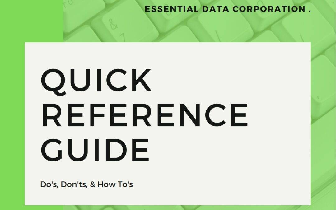 The Art of the Quick Reference Guide