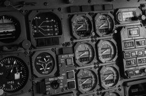 An airplane instrument panel showcasing why aviation technical writers are important